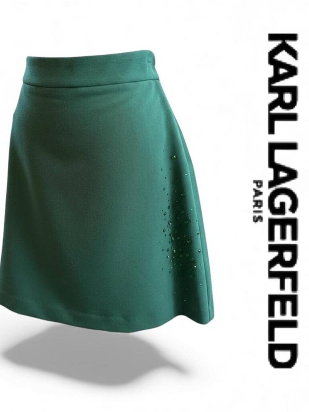 NWT Karl Lagerfeld Paris Emerald Green Rhinestone Skirt Holiday